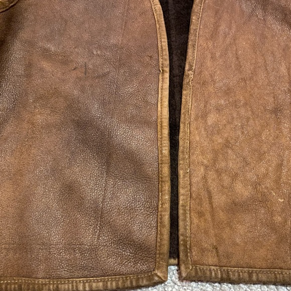 Ralph Lauren brown leather-lined vest. Size large. Made in Italy - Picture 9 of 16
